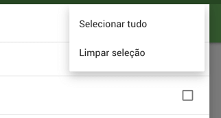 Menu de três pontos