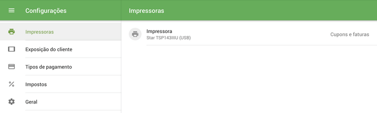 Impressora na lista
