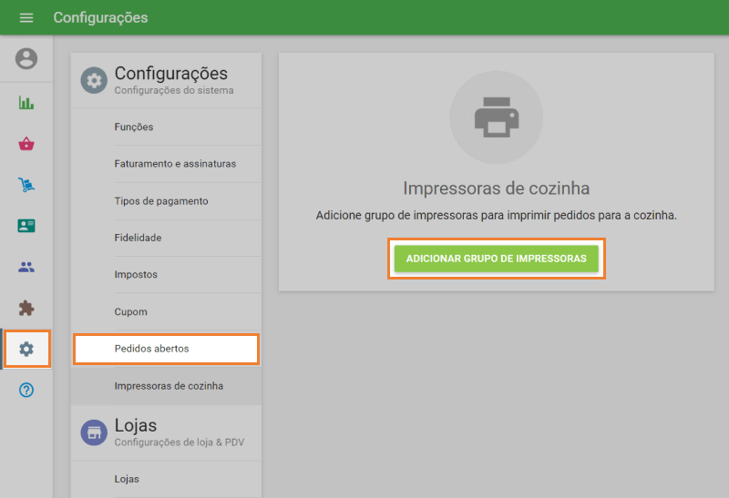 crie um grupo de impressoras