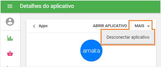 desativar o aplicativo