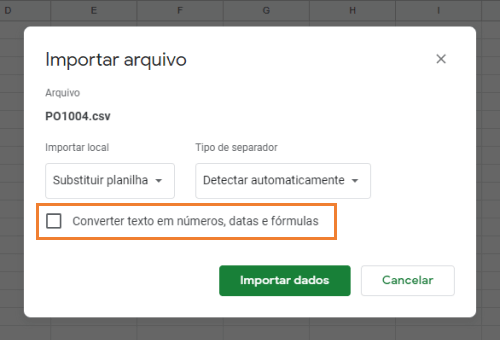 Converter texto em números, datas e fórmulas