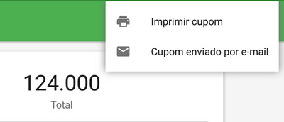 Imprimir ou enviar um recibo