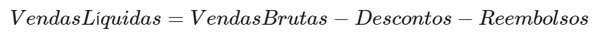 Vendas líquidas formula