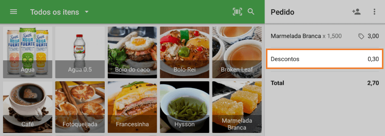 preço multiplicado pelo peso