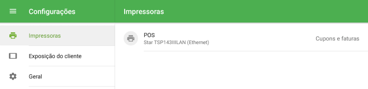 Impressora na lista