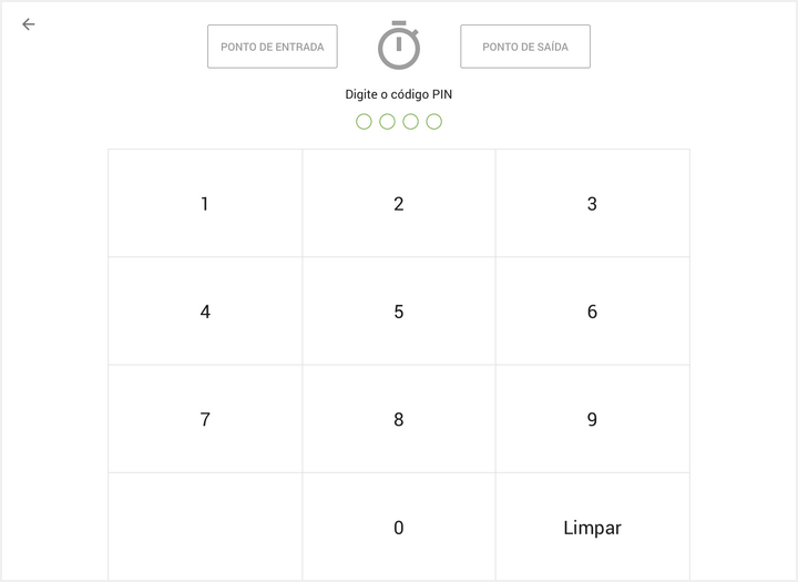 Insira o código PIN