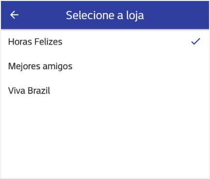 lista de todas as suas lojas