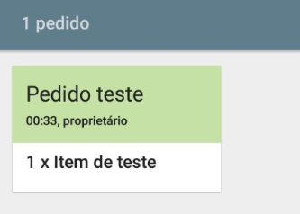 ordem de teste