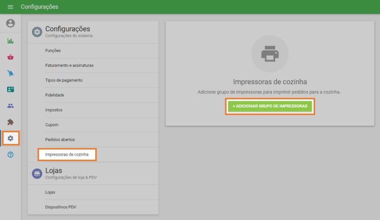 crie um grupo de impressoras