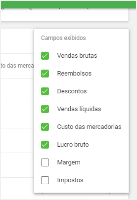 configurar e personalizar as colunas