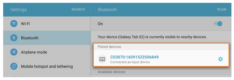 扫描仪与主机配对