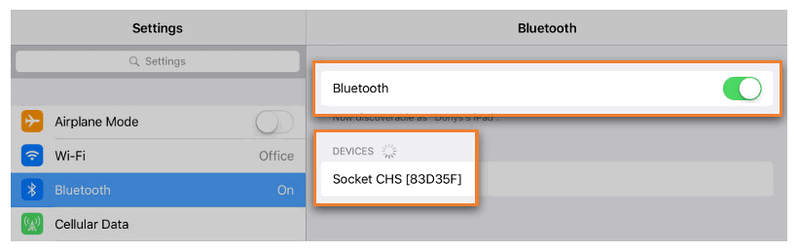 藍牙設備搜索將開始