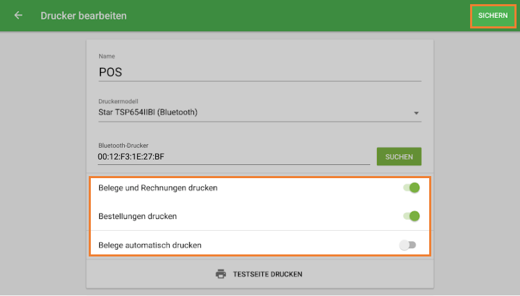 Einstellungen für Ihren Drucker