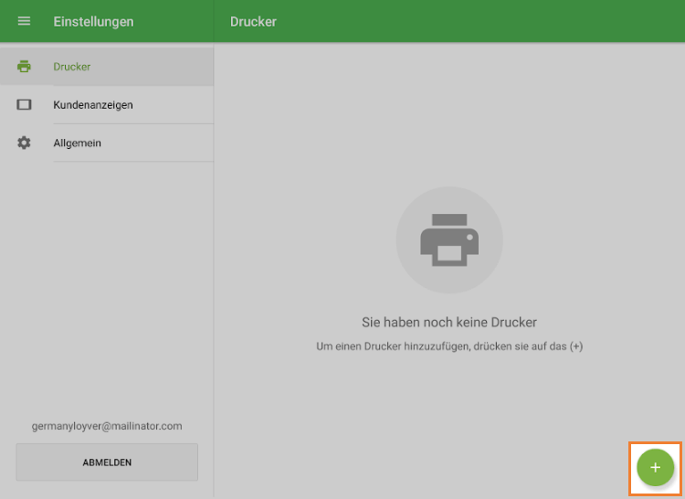 Drücken Sie auf die '+' Taste