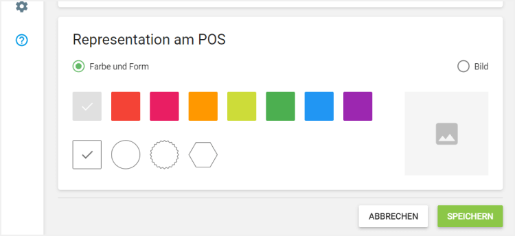 Bereich 'Darstellung am POS'