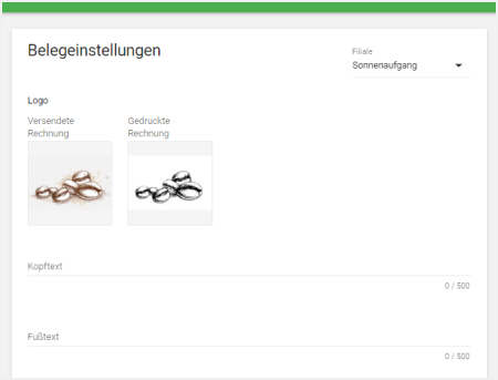 Versendete und Gedruckten Rechnung