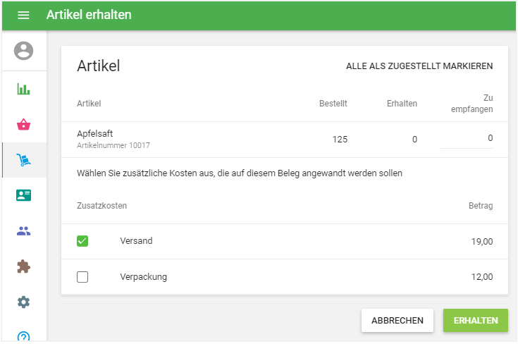 zusätzliche Kosten zu berücksichtigen