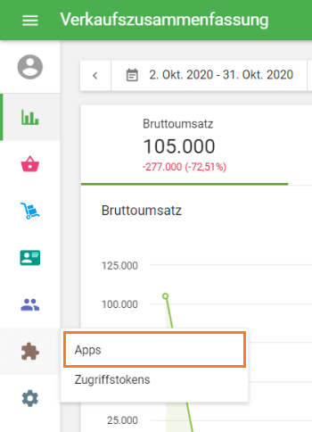 öffnen Sie den Abschnitt 'Apps'