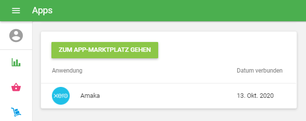 verbundene Apps im Bereich 'Apps'