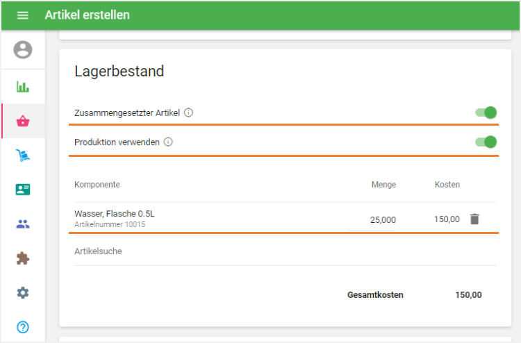 Artikel als zusammengesetzt