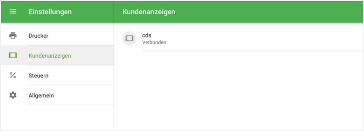 Kundenanzeige in der Liste