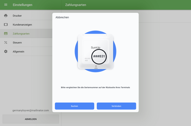 Schaltfläche 'Verbinden