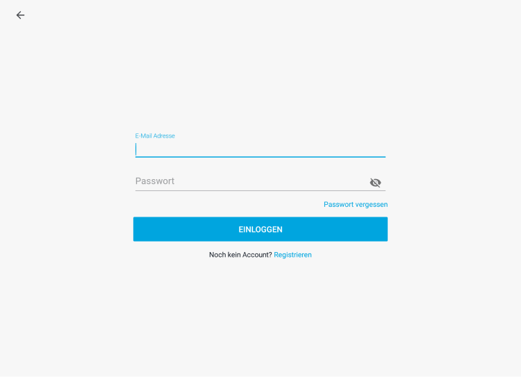 Geben Sie E-Mail und Passwort