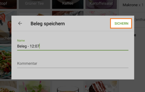 Schaltfläche 'Speichern'