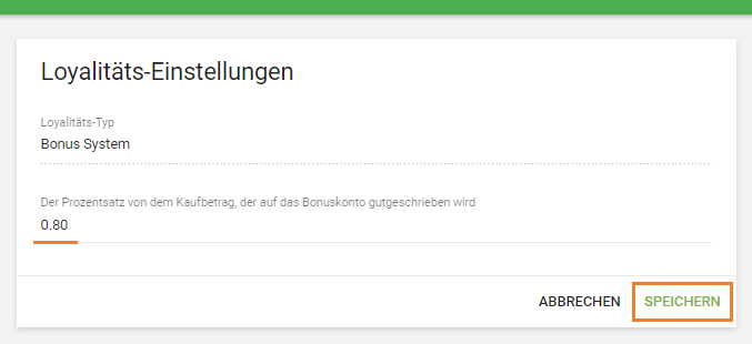 Ein gutzuschreiben der Prozentsatz