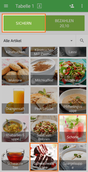 Sie können Artikel hinzufügen