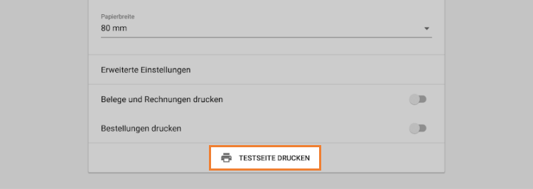 Testseite drucken