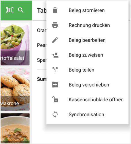 Beleg bearbeiten, aufteilen oder verschieben