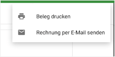Beleg drucken oder senden