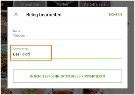 Geben Sie den Kommentar