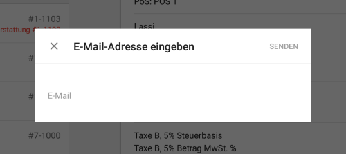 E-Mail des Empfängers