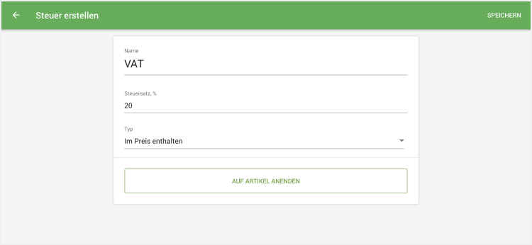 'Auf Artikel anwenden'