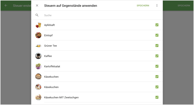 Speichern Sie Ihre Auswahl