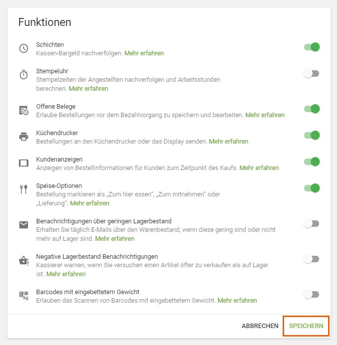 Rubrik ´Funktionen´
