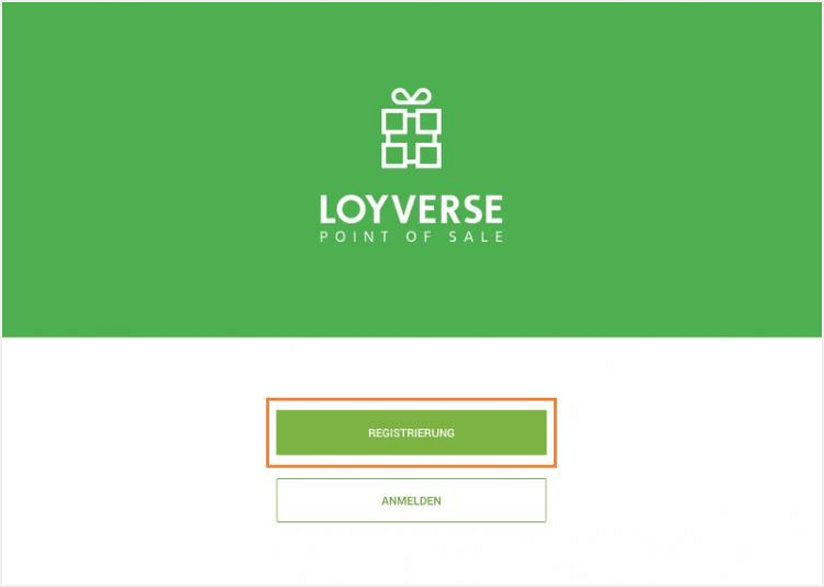 Schaltfläche ‘Registrierung‘