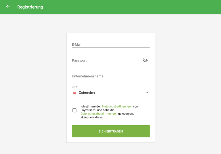 Registrierungsformular