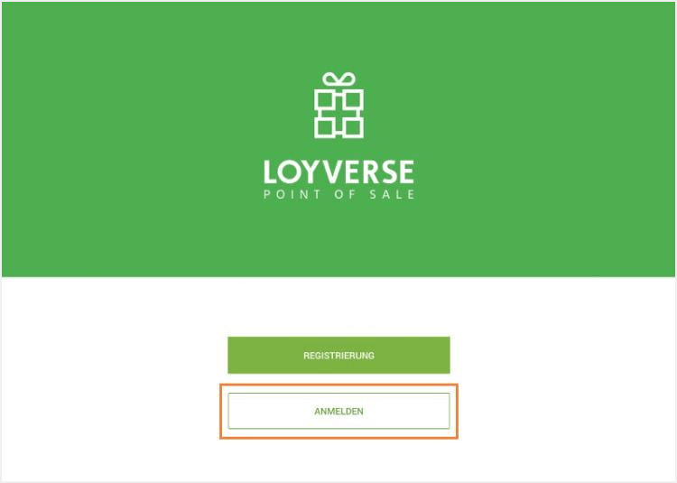 Schaltfläche 'Anmelden'