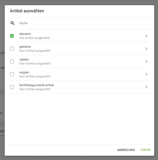 Artikel auszuwählen