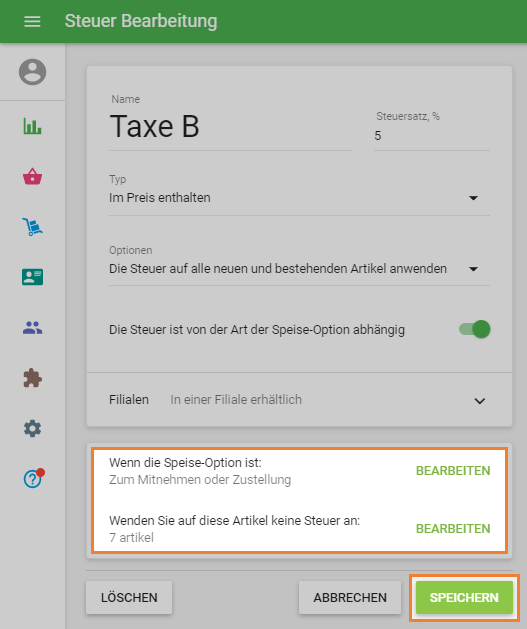 kurze Beschreibung der Ausnahmen