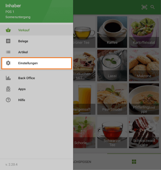POS-App Einstellungen