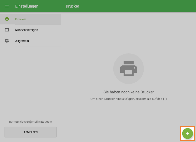 Drücken Sie auf die '+' Taste