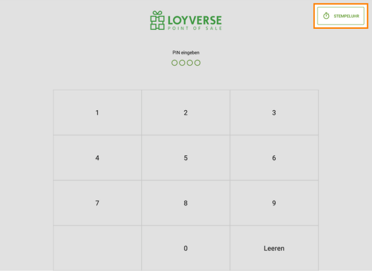 Schaltfläche 'Stempeluhr'