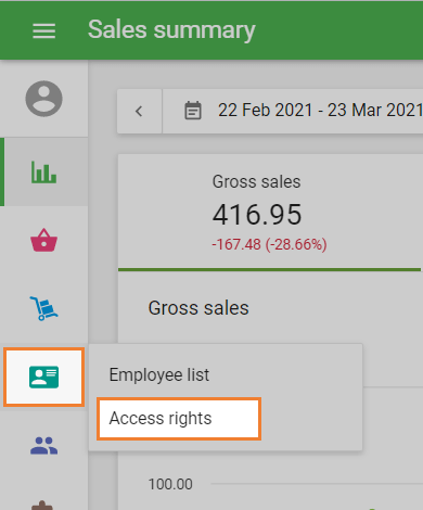 'Access rights' section