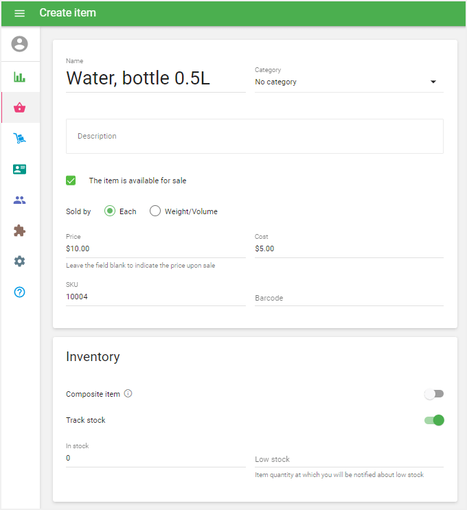 item for sale by the piece