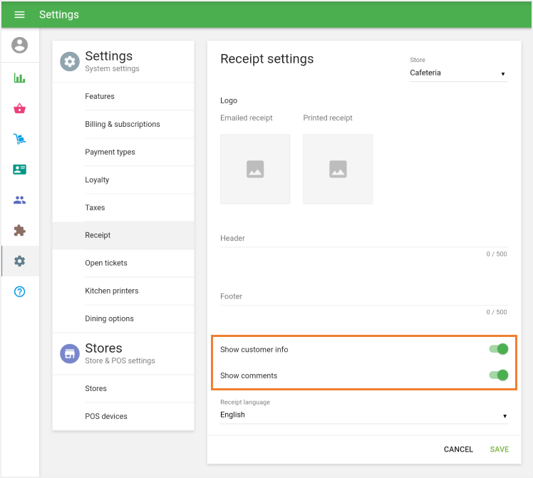‘Show notes’ option