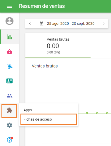 sección 'Fichas de Acceso'